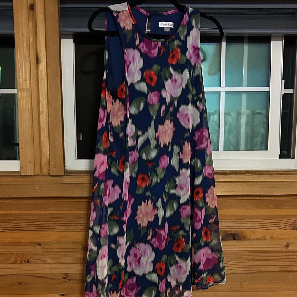 Calvin Klein Kids Dress - Navy and Pink Floral